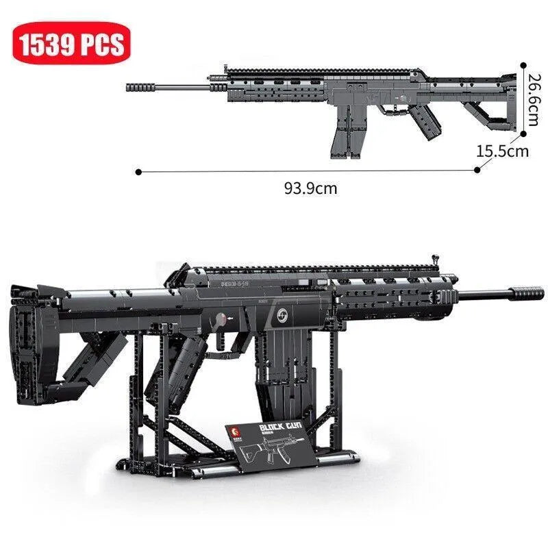 Heavy Duty SMG Combat Rifle - Building Blocks set compatible Lego - Turbo Moc