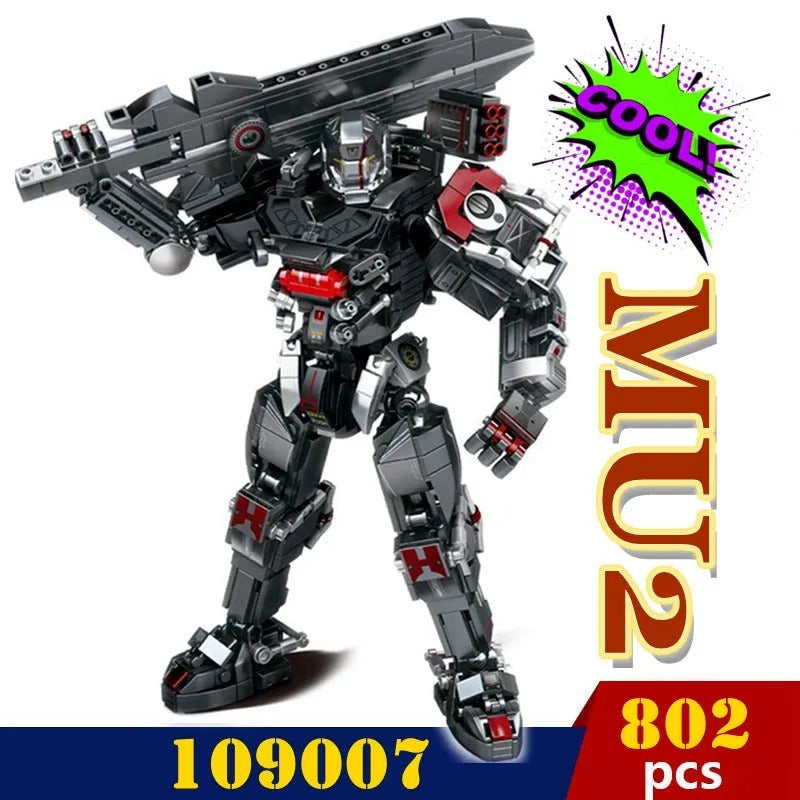 Heavy Duty Mecha Robot MU2 White Shark Bricks Toy - Building Blocks set compatible Lego - Turbo Moc