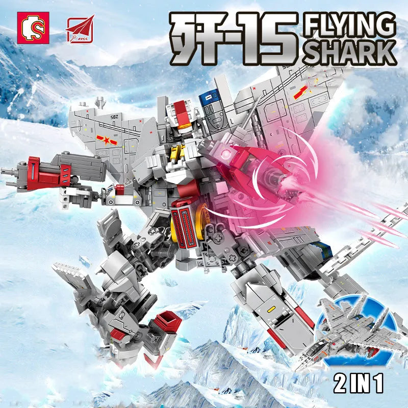 Transformers Robot Fighter Jet Bricks Toys - Building Blocks set compatible Lego - Turbo Moc