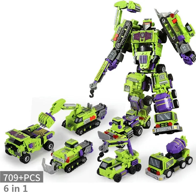 Transformers Mecha Robot Engineering Vehicle Bricks Toy - Building Blocks set compatible Lego - Turbo Moc