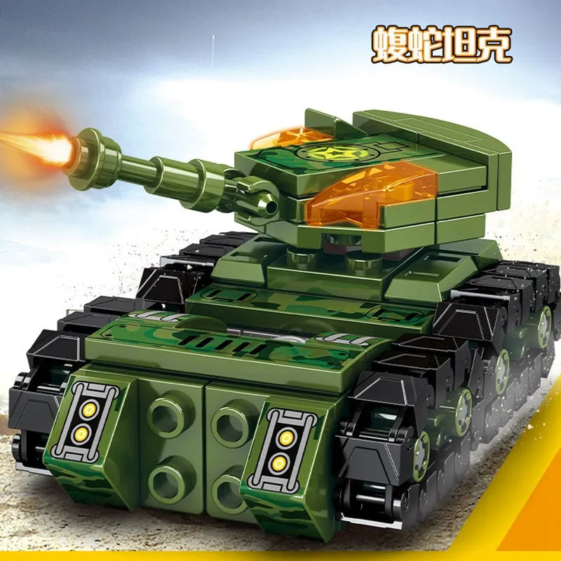 Transformers Mechanical Robot Tank Fighter Bricks Toy - Building Blocks set compatible Lego - Turbo Moc