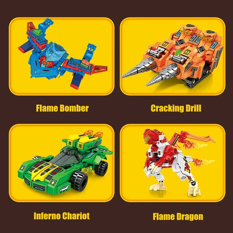 Transforming Flaming War Mecha Robot Bricks Toys - Building Blocks set compatible Lego - Turbo Moc