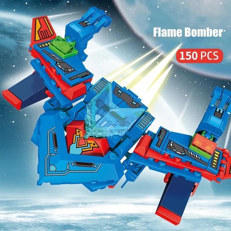 Transforming Flaming War Mecha Robot Bricks Toys - Building Blocks set compatible Lego - Turbo Moc