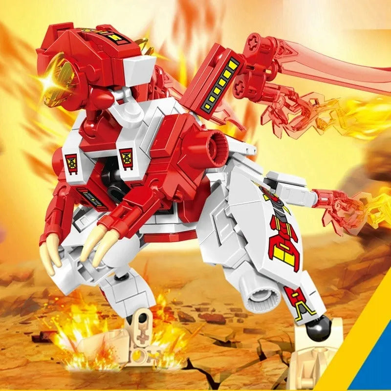 Transforming Flaming War Mecha Robot Bricks Toys - Building Blocks set compatible Lego - Turbo Moc