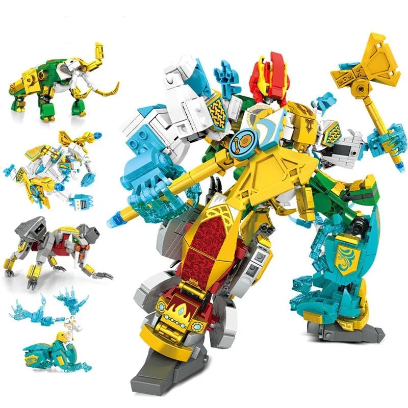 Transforming Mecha Robot Therion Totems Bricks Toy - Building Blocks set compatible Lego - Turbo Moc