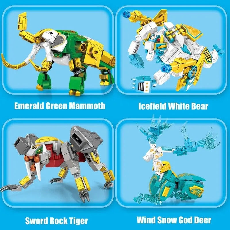 Transforming Mecha Robot Therion Totems Bricks Toy - Building Blocks set compatible Lego - Turbo Moc