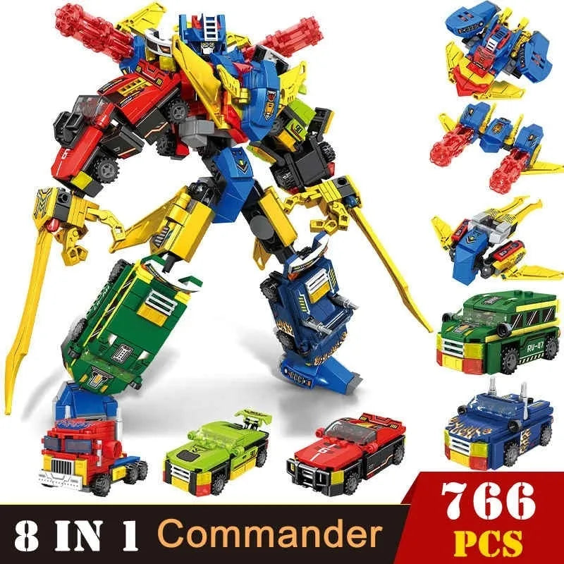 Transforming Super Commander Car Robot Bricks Kids Toys - Building Blocks set compatible Lego - Turbo Moc