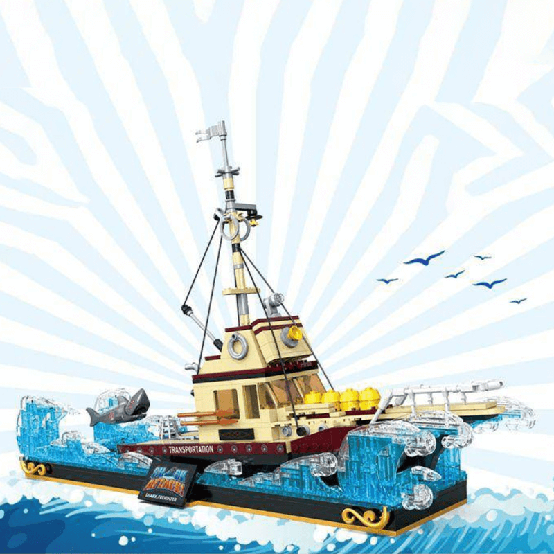 Ship at Sea Sculpture 1108pcs - Building Blocks set - Turbo Moc