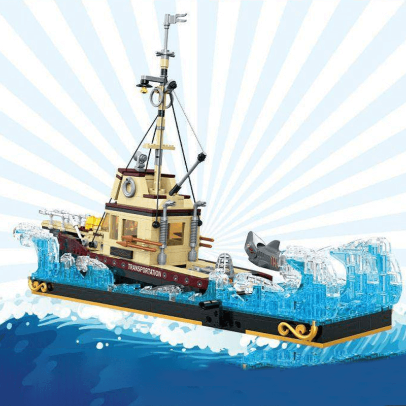 Ship at Sea Sculpture 1108pcs - Building Blocks set - Turbo Moc