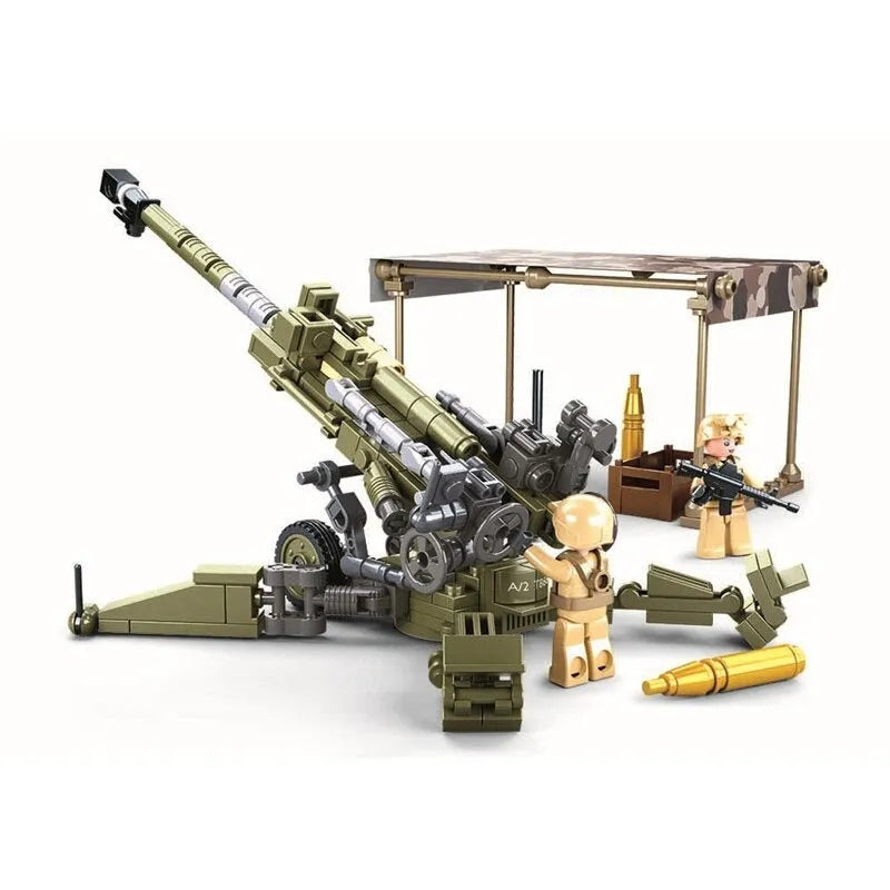 WW2 M777 Light Artillery Gun - Building Blocks set compatible Lego - Turbo Moc