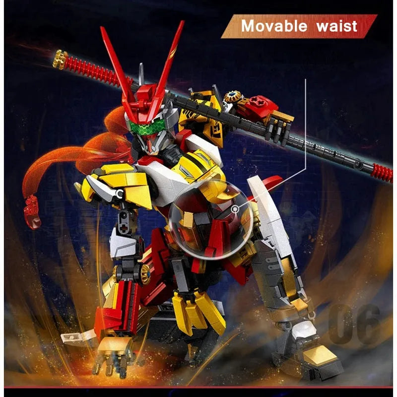 Monkey King Mecha Robot Cyber Wukong Bricks Toys - Building Blocks set compatible Lego - Turbo Moc