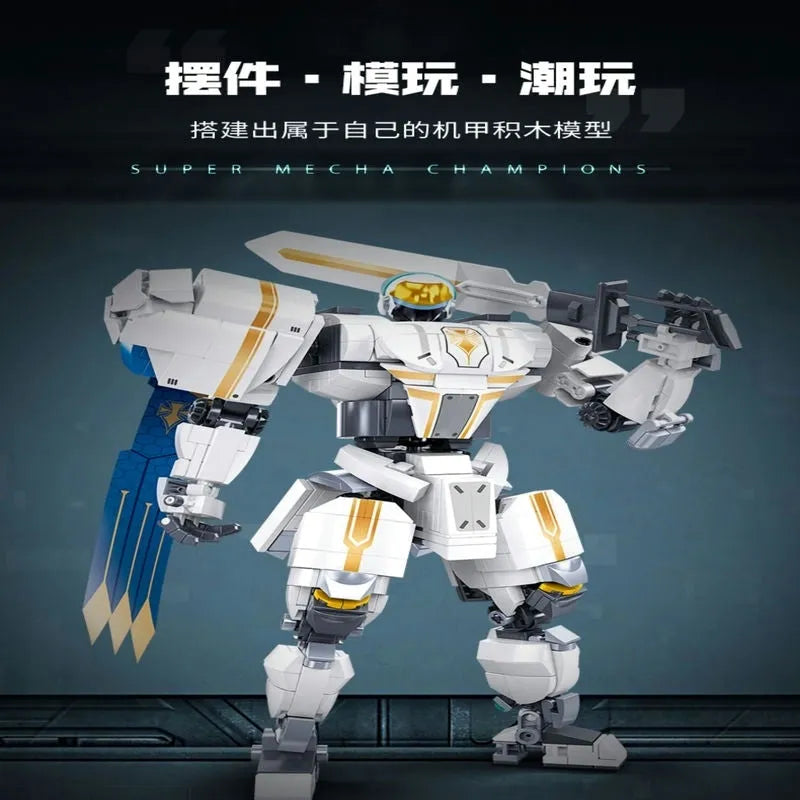 Transformed Super Mecha Arthur Robot Warrior Bricks Toy - Building Blocks set compatible Lego - Turbo Moc