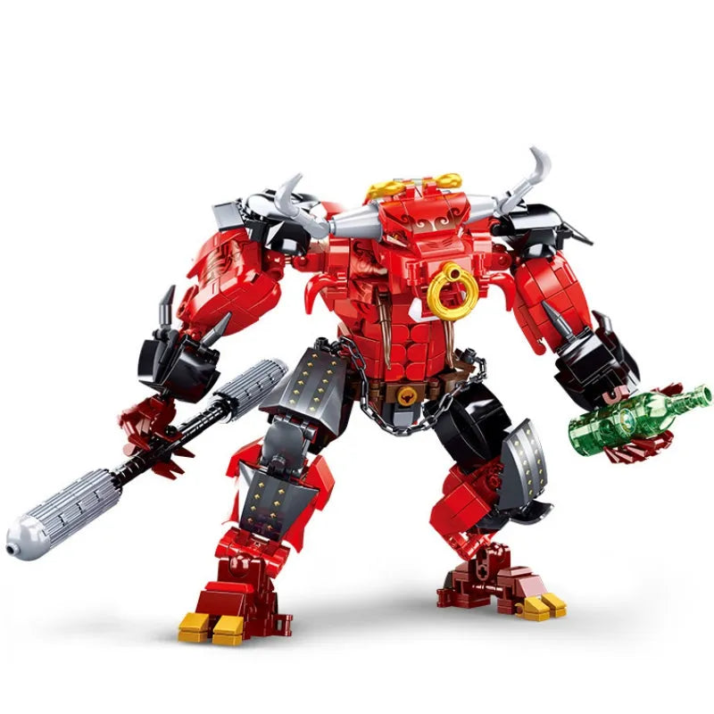 Transformers Bull Demon Mecha Warrior Bricks Toy - Building Blocks set compatible Lego - Turbo Moc