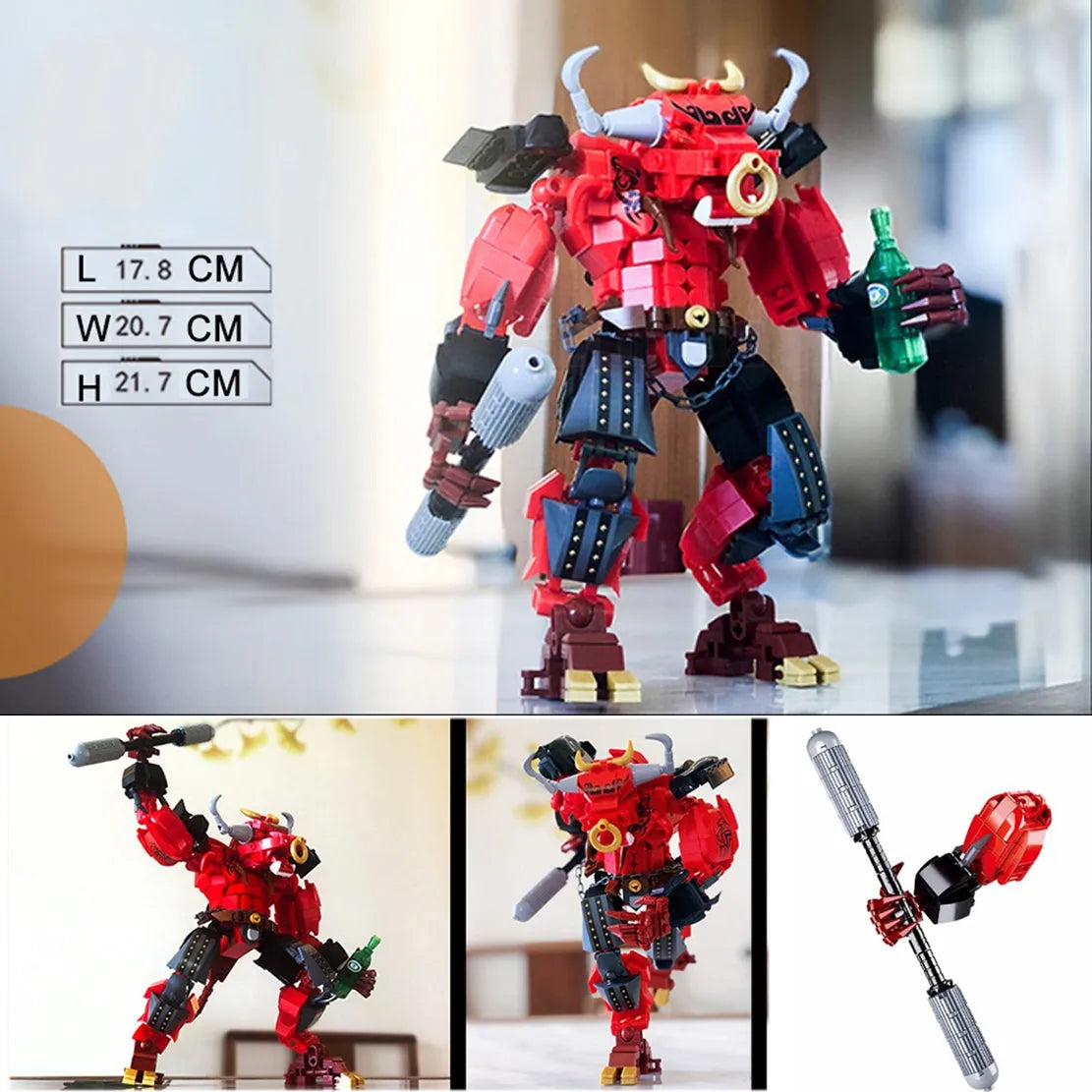 Transformers Bull Demon Mecha Warrior Bricks Toy - Building Blocks set compatible Lego - Turbo Moc