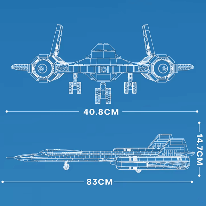 SR-71 Blackbird 1774pcs - Building Blocks set - Turbo Moc