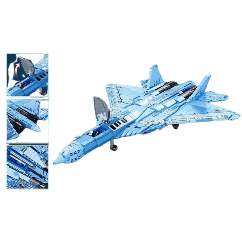 SU-57 Heavy Fighter 1455pcs - Building Blocks set - Turbo Moc