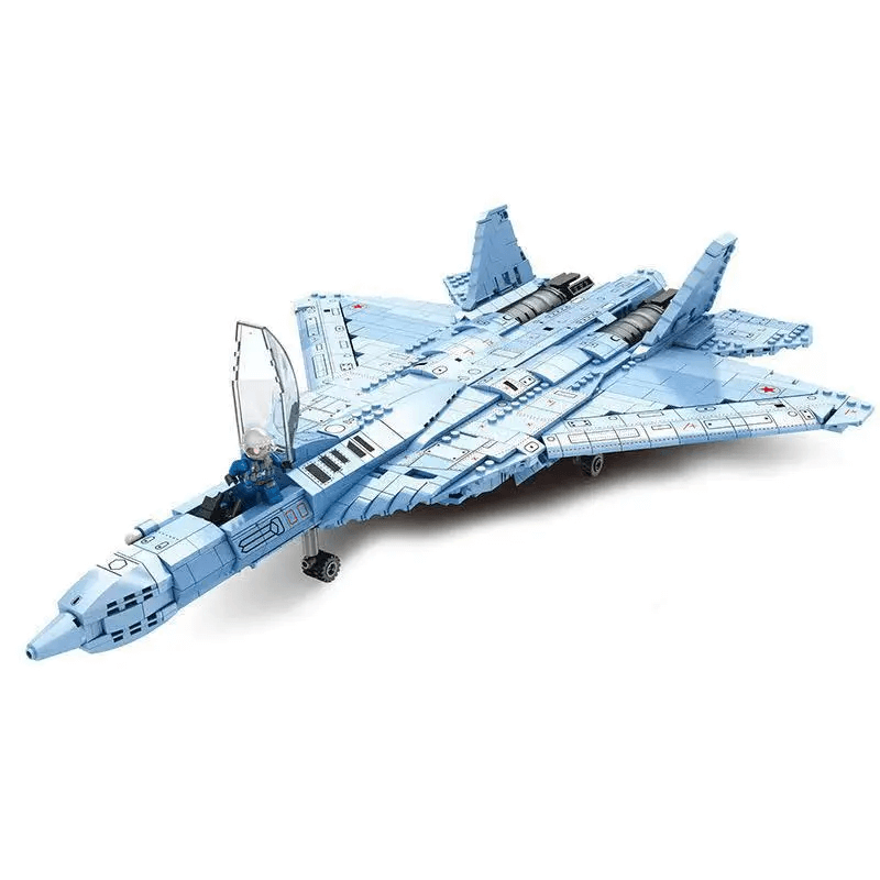 SU-57 Heavy Fighter 1455pcs - Building Blocks set - Turbo Moc