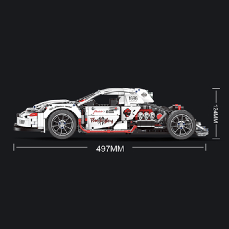 Porsche 911 RSR Dragster s set, compatible with Lego