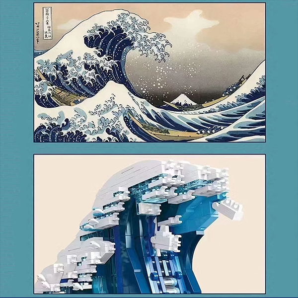 The Great Wave off Kanagawa 1829pcs - Building Blocks set - Turbo Moc