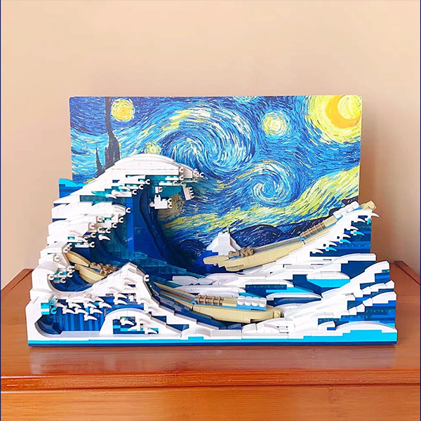 The Great Wave off Kanagawa 1829pcs - Building Blocks set - Turbo Moc