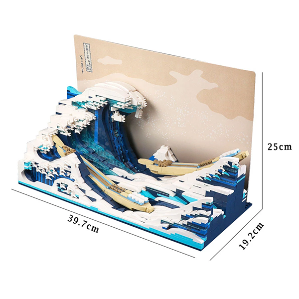 The Great Wave off Kanagawa 1829pcs - Building Blocks set - Turbo Moc