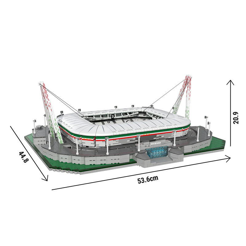 The Official Juventus Allianz Stadium 3637pcs - Building Blocks set - Turbo Moc