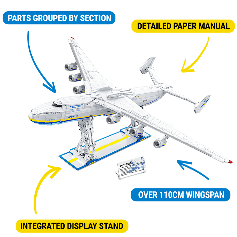 The Ultimate Antonov 225 With Stand 5349pcs - Building Blocks set - Turbo Moc