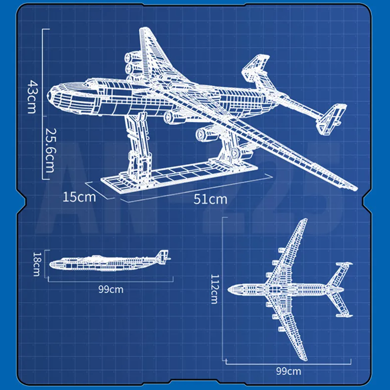 The Ultimate Antonov 225 With Stand 5349pcs - Building Blocks set - Turbo Moc