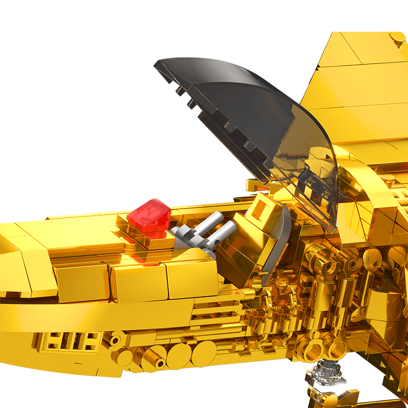 The Ultimate Gold Collector's Edition J-20 1199pcs - Building Blocks set - Turbo Moc