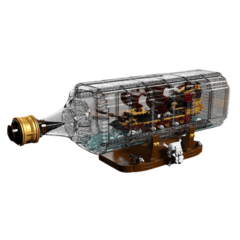 The Ultimate Ship In A Bottle 2487pcs - Building Blocks set - Turbo Moc