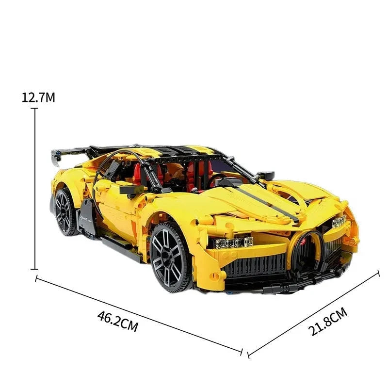 Bugatti Chiron Sport Yellow - Building Blocks set compatible Lego - Turbo Moc