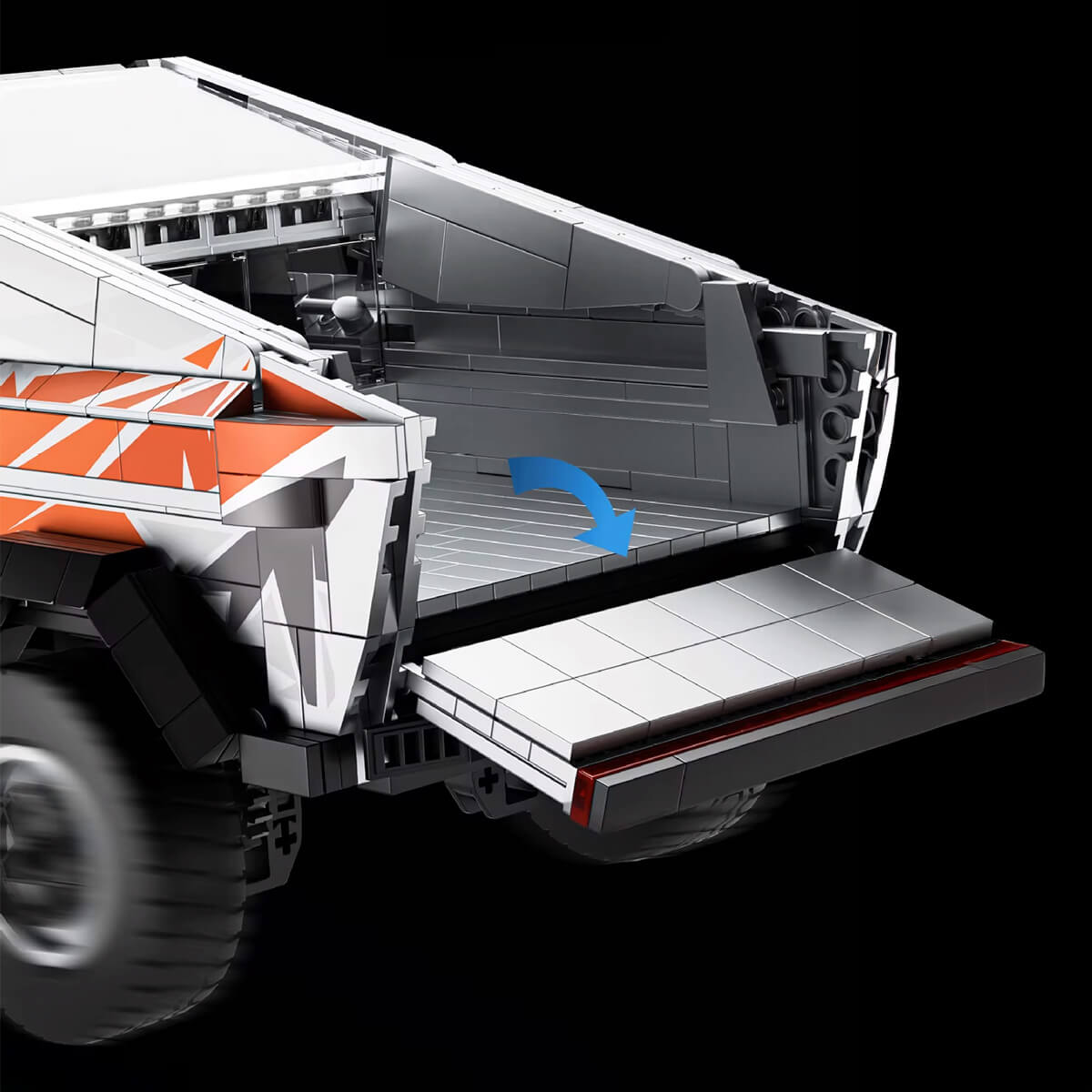 Tesla Cybertruck made from lego building blocks from Turbo Moc