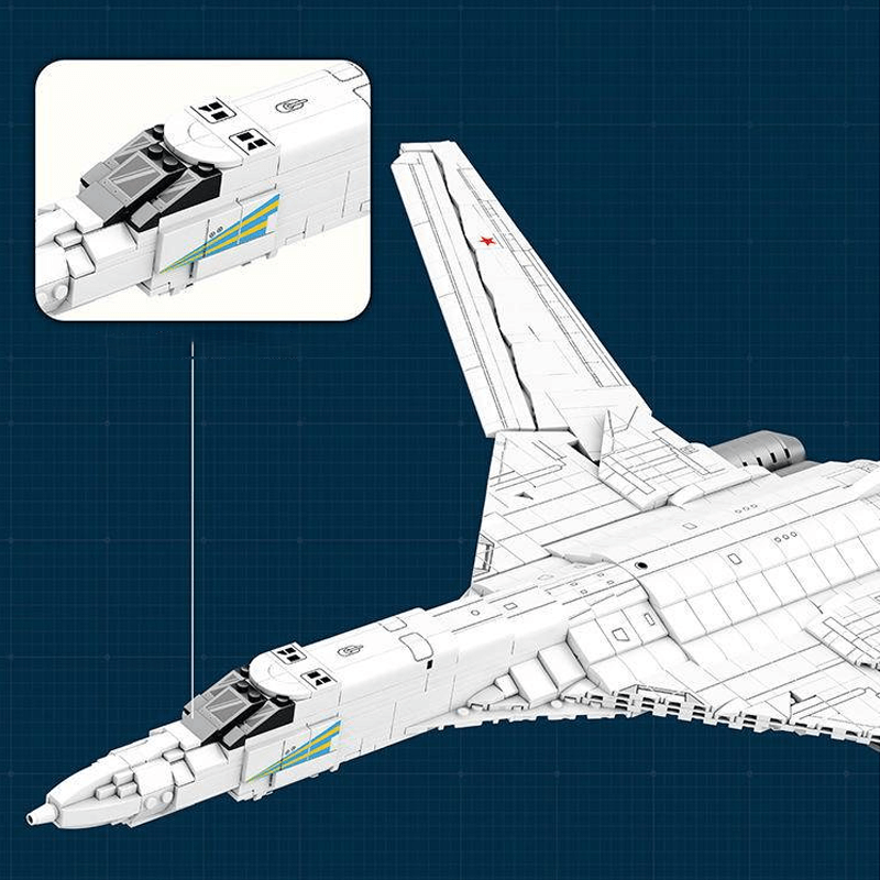 TU-160 Strategic Bomber 1597pcs - Building Blocks set - Turbo Moc