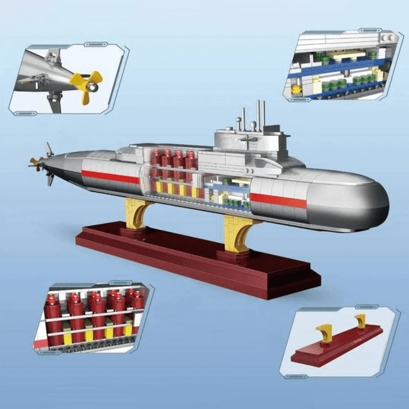 Type 092 Nuclear Submarine 1019pcs - Building Blocks set - Turbo Moc