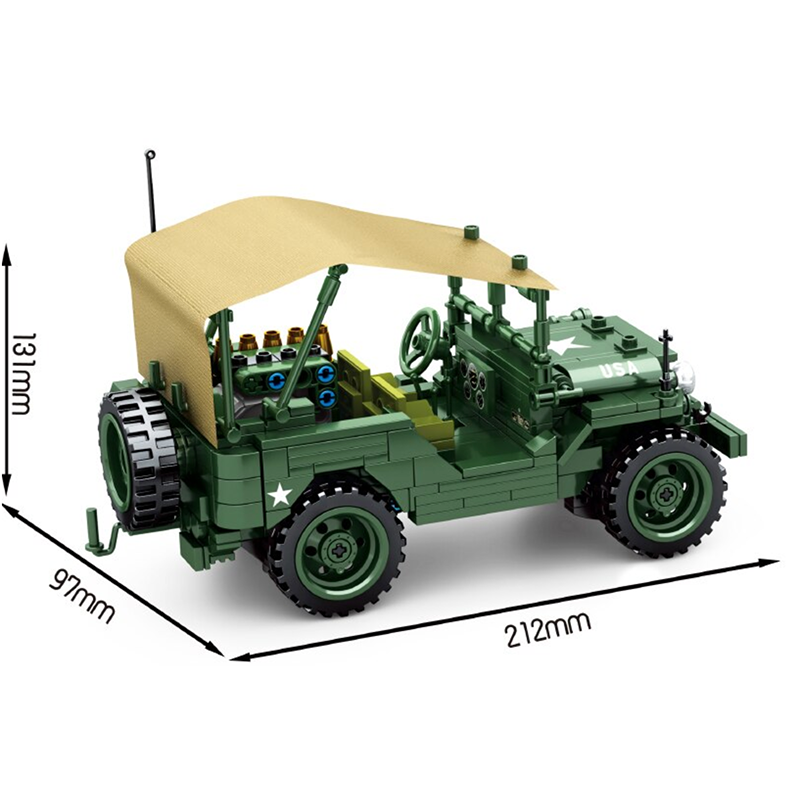 US Army Jeep 807pcs - Building Blocks set - Turbo Moc