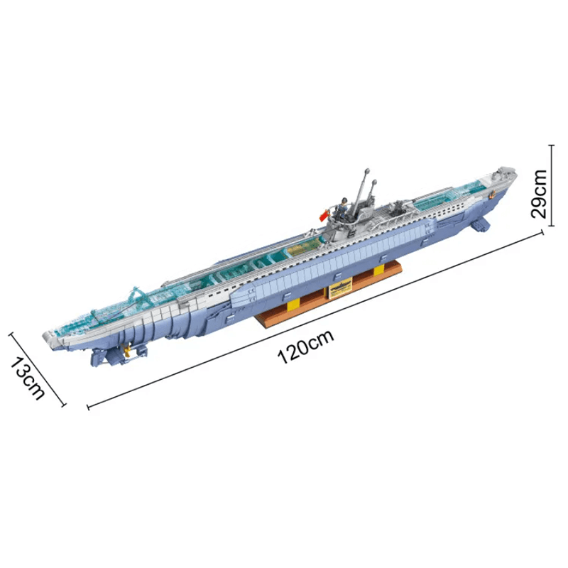 VIIC U-552 Submarine 6171pcs - Building Blocks set - Turbo Moc