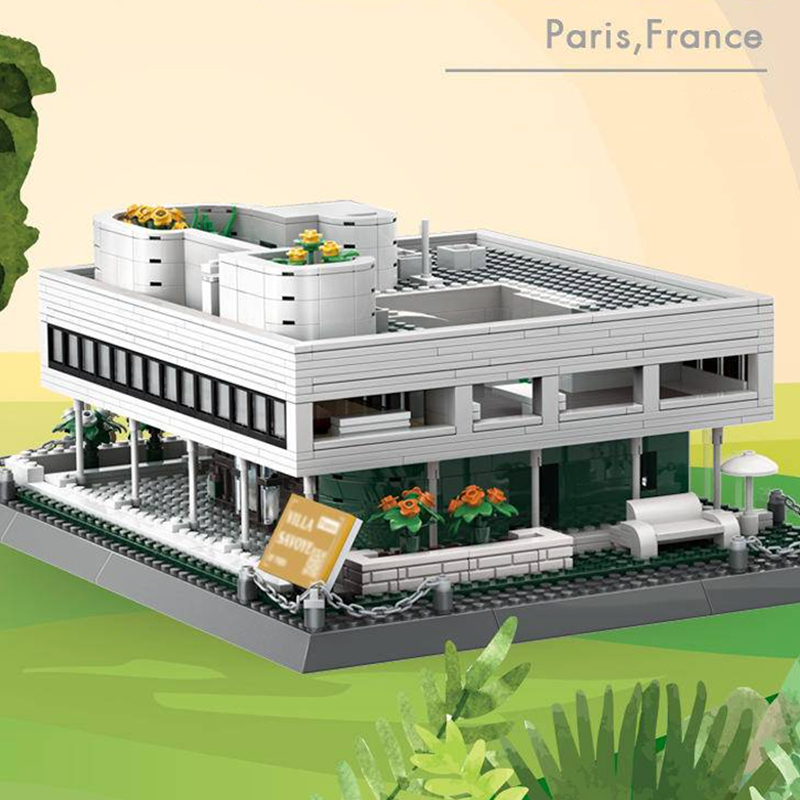 Villa Savoye, Paris 1225pcs - Building Blocks set - Turbo Moc