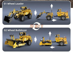Wheel Loader/Bulldozer s set, compatible with Lego