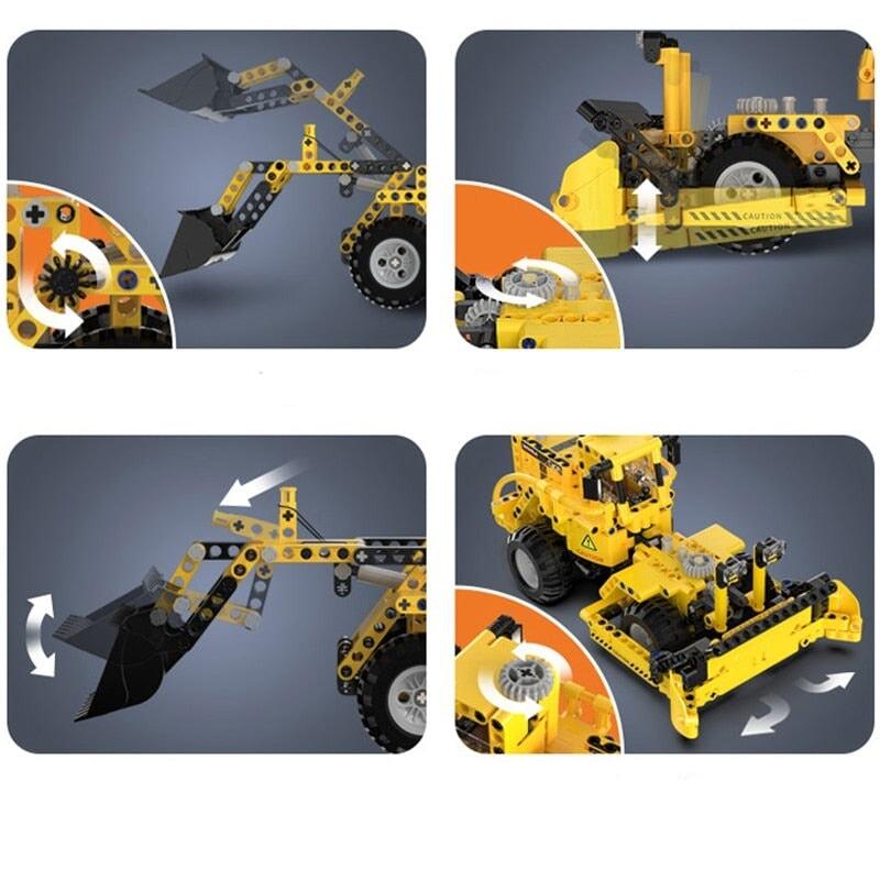Wheel Loader/Bulldozer s set, compatible with Lego