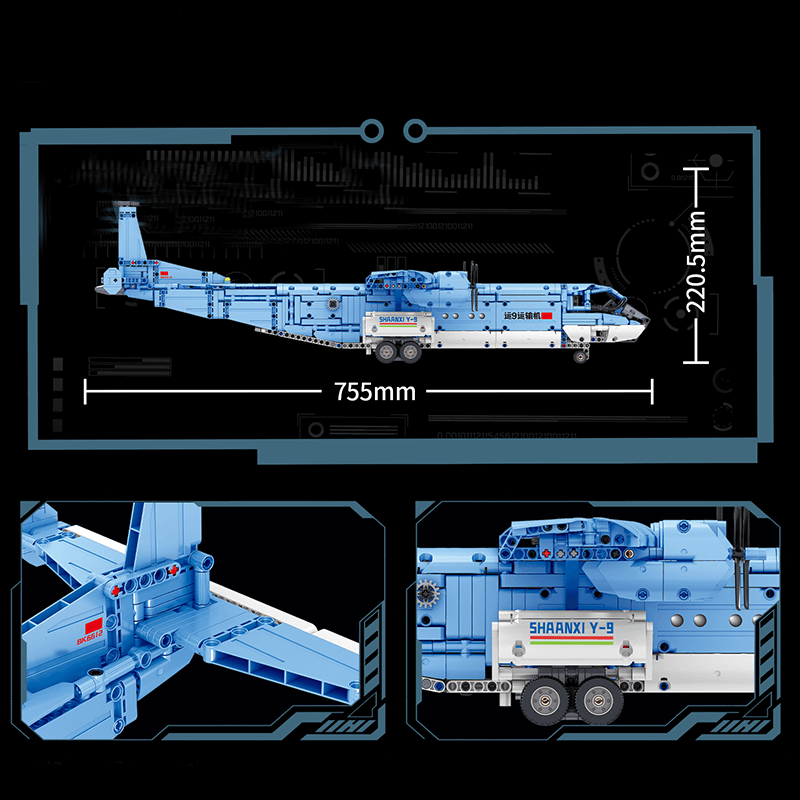 Y9 Transport Aircraft 1855pcs - Building Blocks set - Turbo Moc